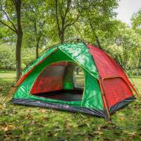 hot selling outdoor leisure 4 man double layers tunnel camping tent